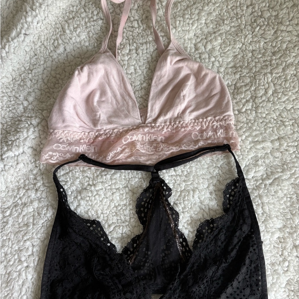 Victoria's Secret Light Pink Lace-Trim Bralette